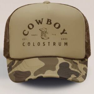 NEW High quality Cowboy Trucker hat sage green camo mesh snap back adjustable